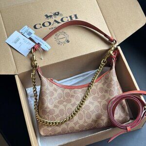 Coach Small Brown Floral Bag